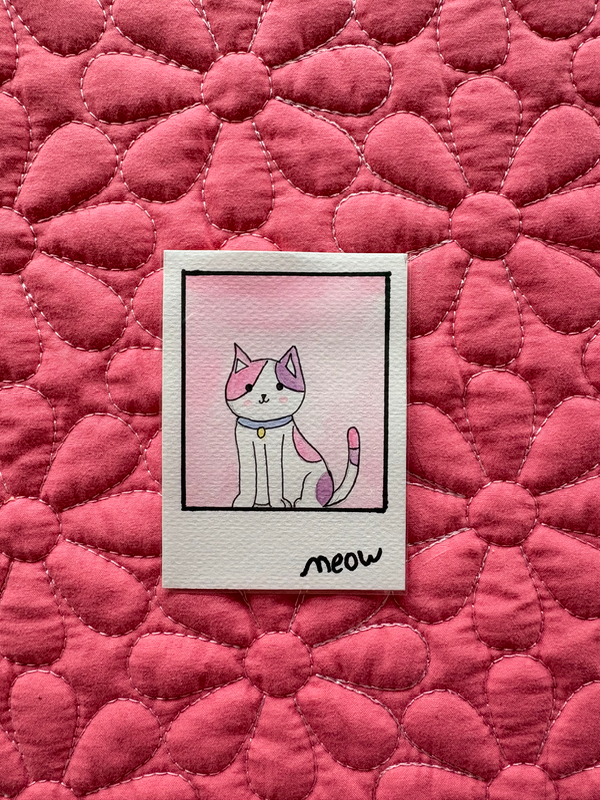 Meow aceo art card