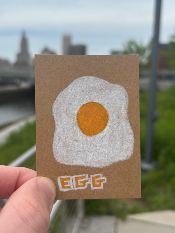 EGG aceo art card