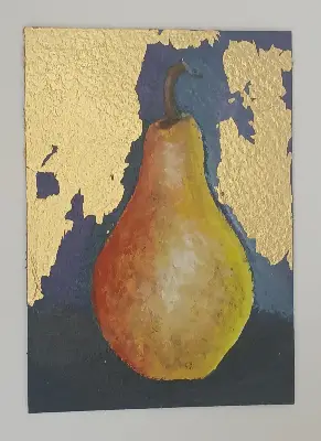 Pear aceo art card thumbnail 1