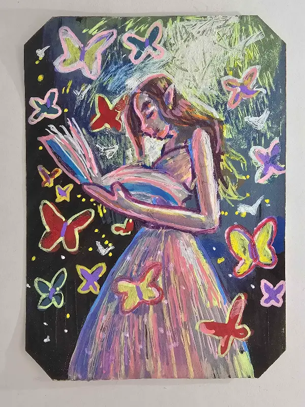 Butterfly Book aceo art card