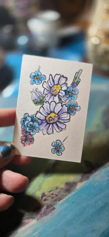 Daisy aceo art card