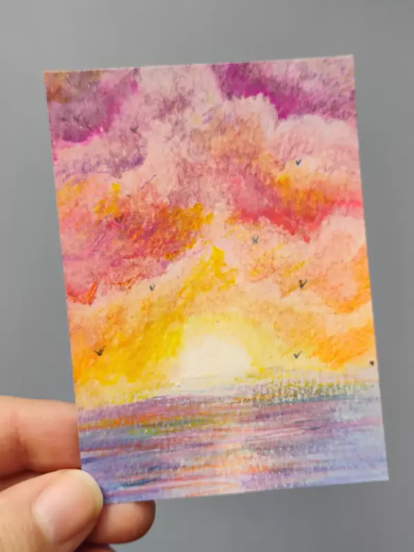 Sunburst aceo art card