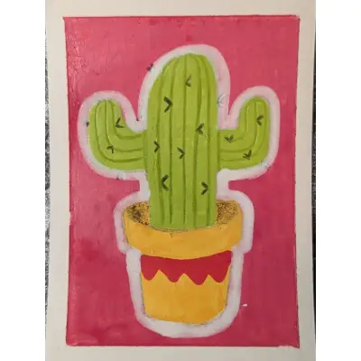 Captive Cactus aceo art card thumbnail 2