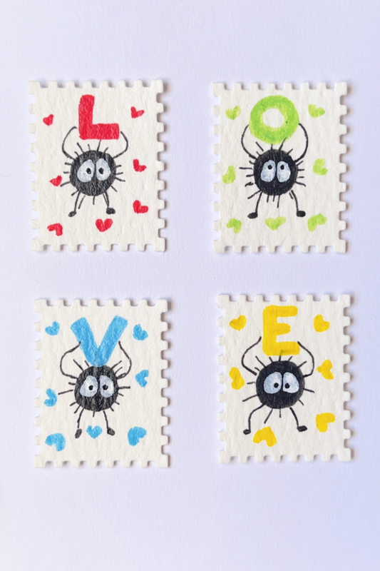 Soot Sprite LOVE aceo art card