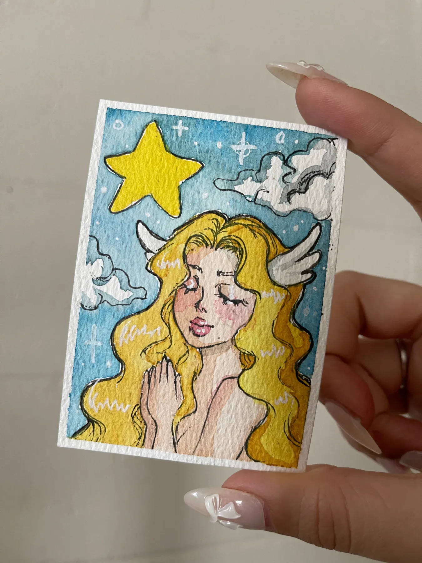 Wishing on a Star aceo art card