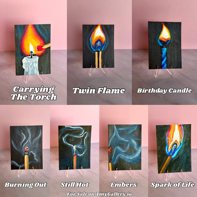Spark of Life- Series Fire and Smoke 7/7 aceo art card thumbnail 2