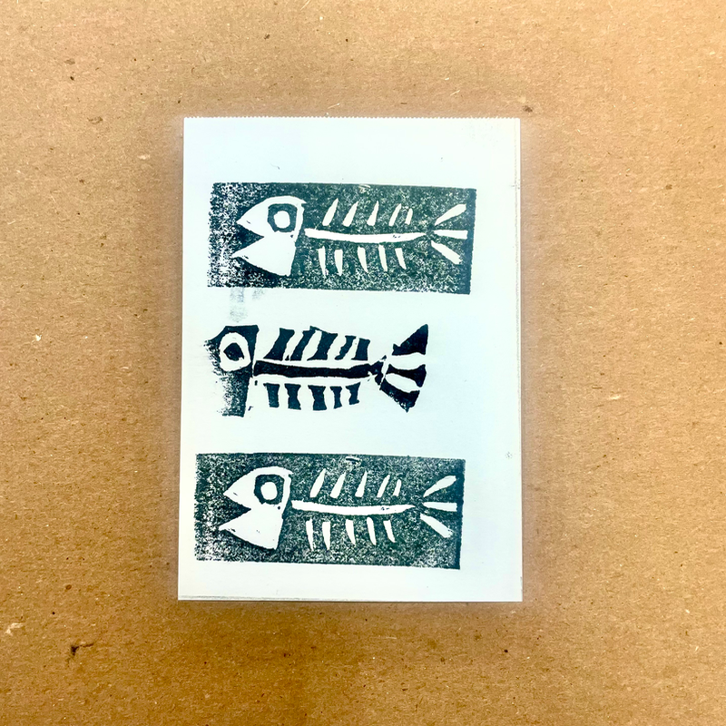 Dead Fish Ink Print aceo art card
