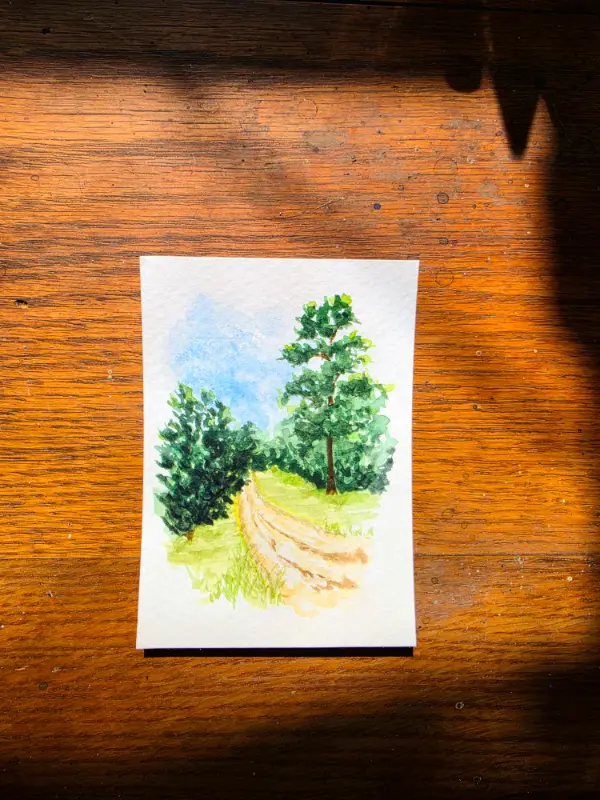 Path Less Traveled aceo art card