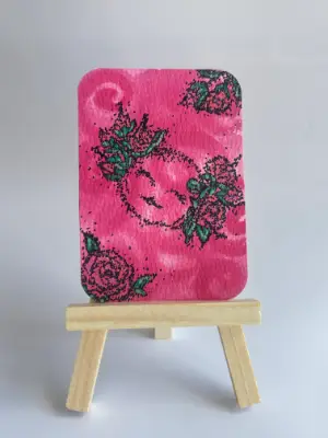 Rose Crown – ACEO Original (Flowerlotl Collection 3/8) aceo art card thumbnail 1