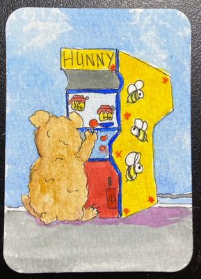 Bear Arcade aceo art card thumbnail 1