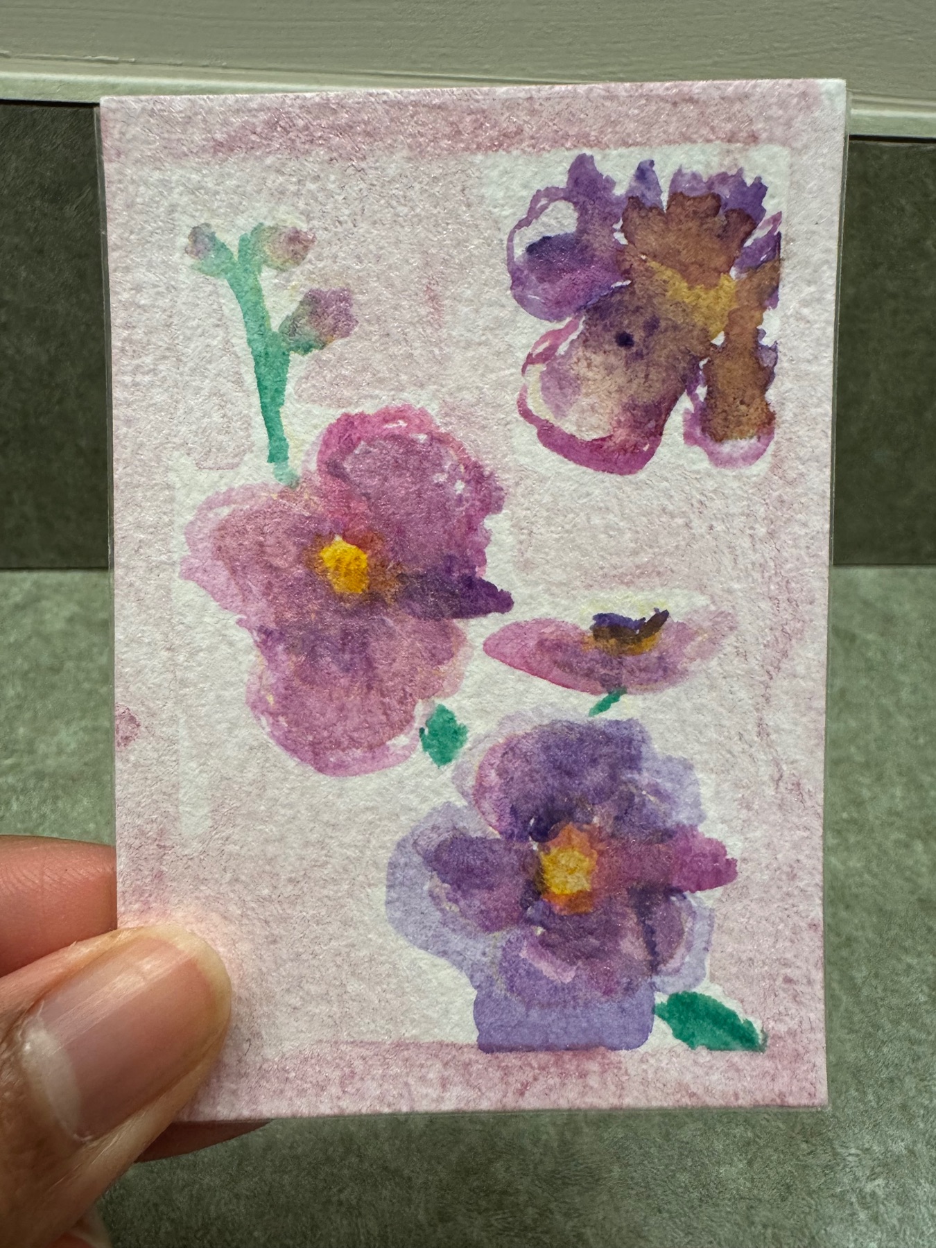 Orchid Shimmer aceo art card