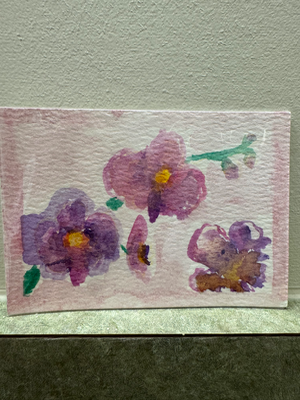 Orchid Shimmer aceo art card thumbnail 2