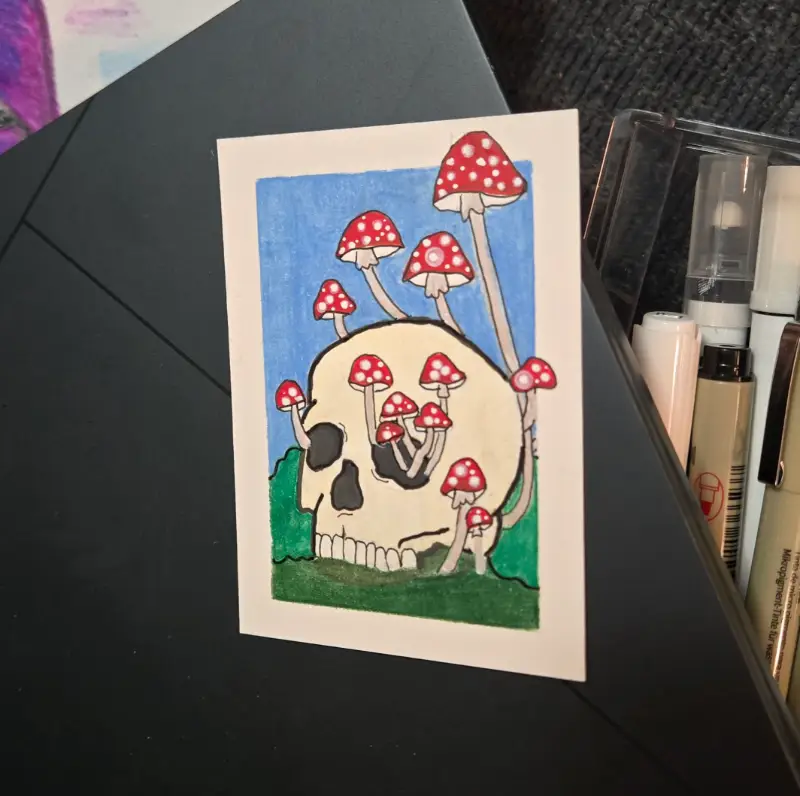 Amanita Muscranium aceo art card