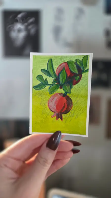 Pomegranate Series - Piece 1 aceo art card