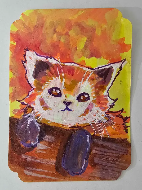 Baby Red Panda aceo art card