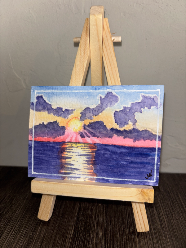 Crepuscular Rays aceo art card