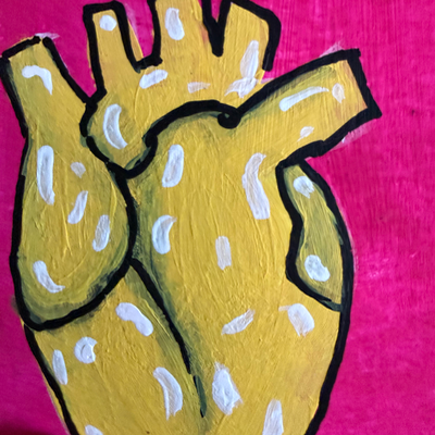 Original Anatomical Heart ACEO | Heartstrings #5/9 aceo art card thumbnail 3