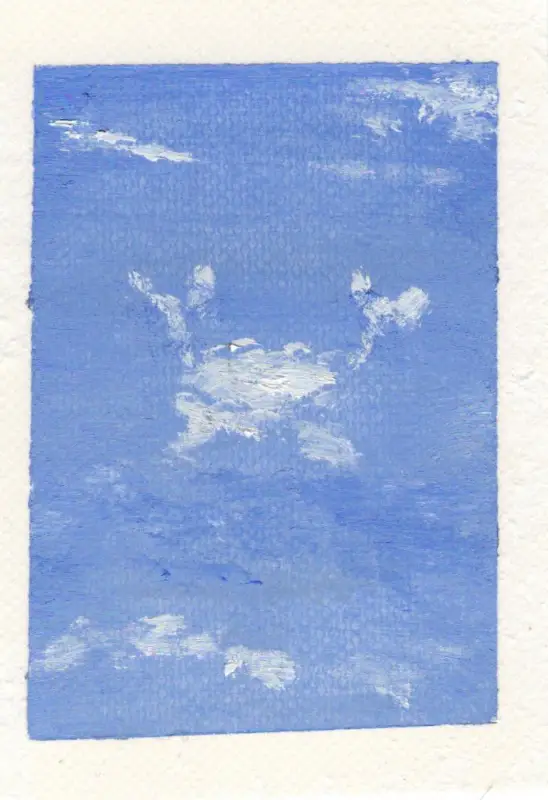 Crab Cloud aceo art card