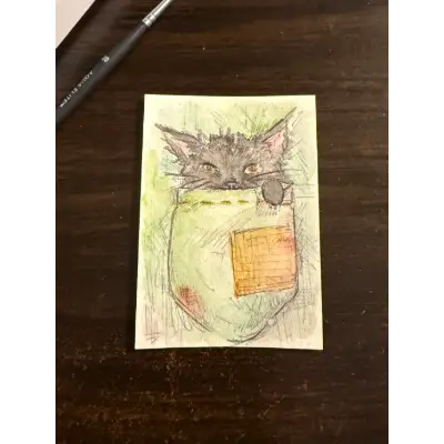 Pocket Void aceo art card thumbnail 1