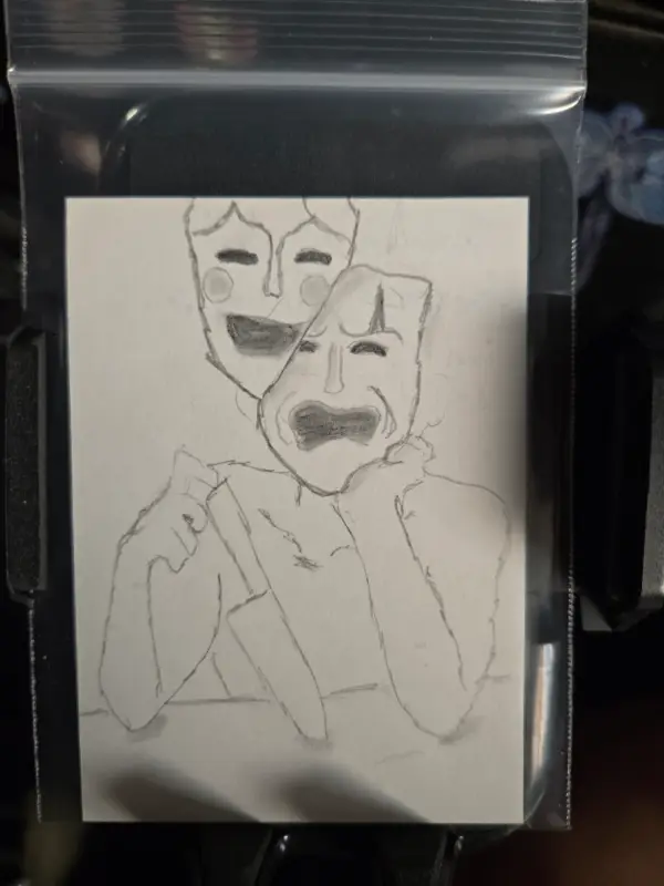Two faced #1 aceo art card