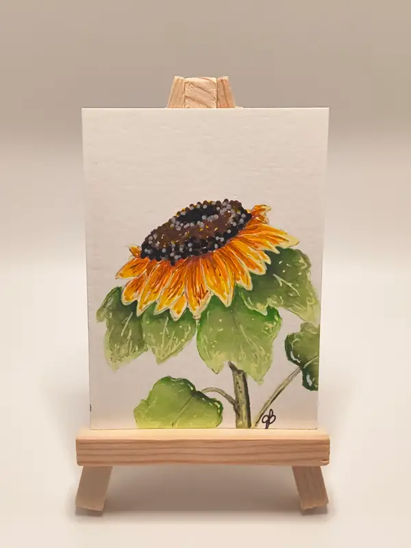 Sunflower 003 aceo art card