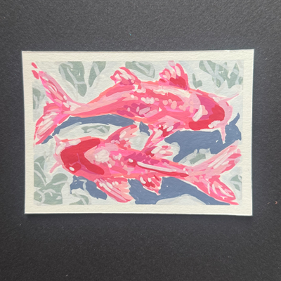 cupid’s catfish aceo art card thumbnail 2