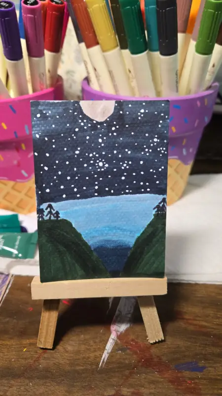 Night Sky aceo art card