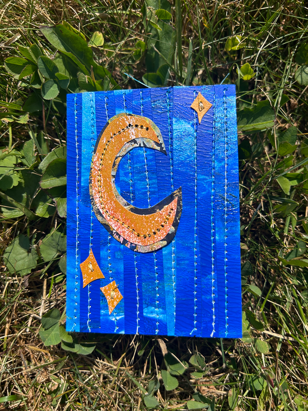 Paint the Night Moon aceo art card