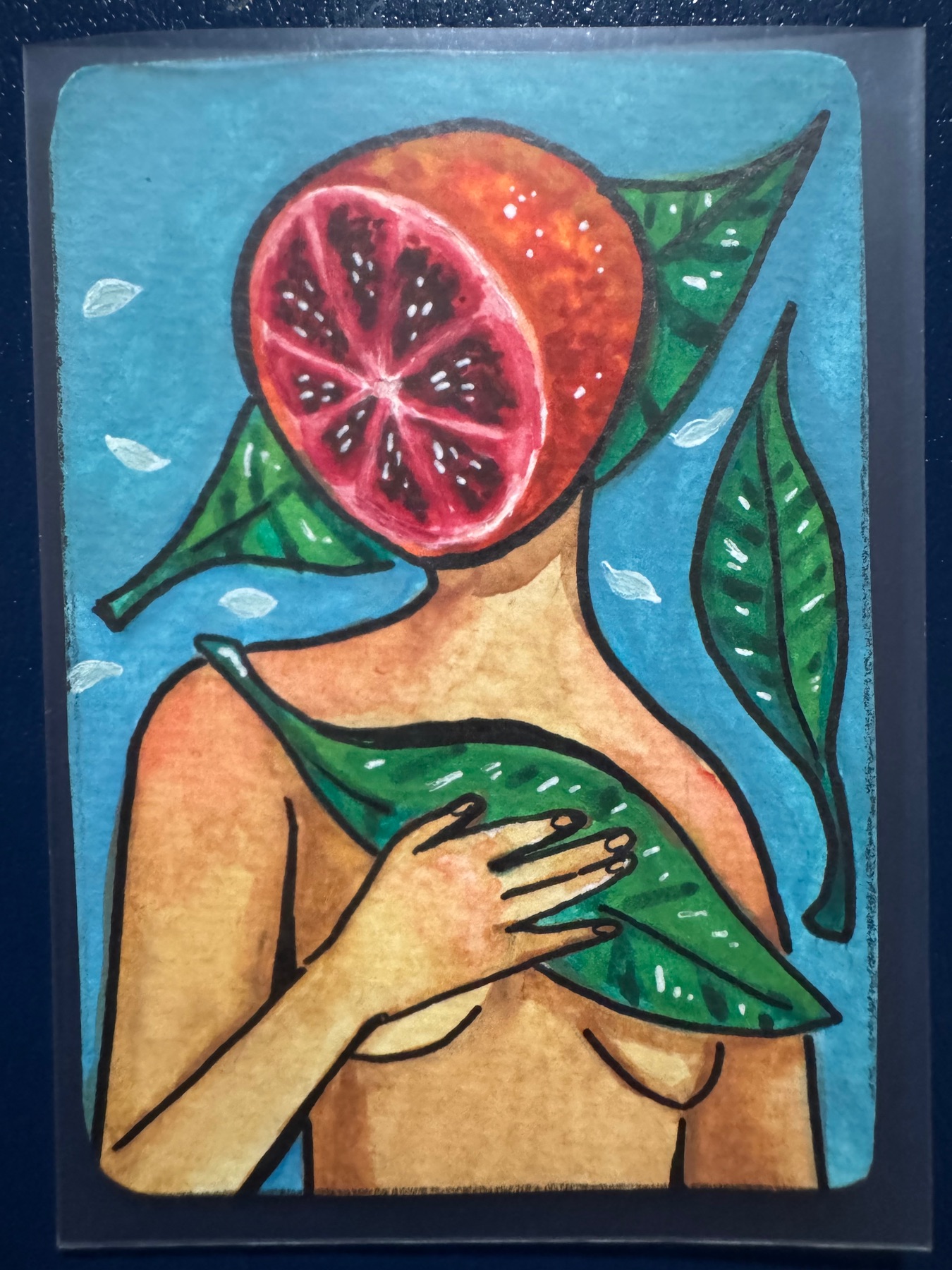 Blood Orange Venus aceo art card