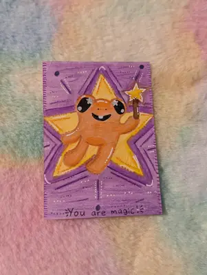 'You are Magic!' Inspo-Frog 8/10 aceo art card thumbnail 1