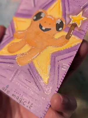 'You are Magic!' Inspo-Frog 8/10 aceo art card thumbnail 3