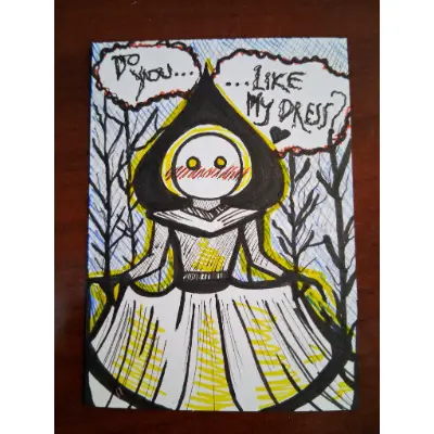 Flatwoods Monster Cryptid #3 aceo art card thumbnail 4
