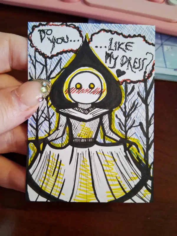 Flatwoods Monster Cryptid #3 aceo art card