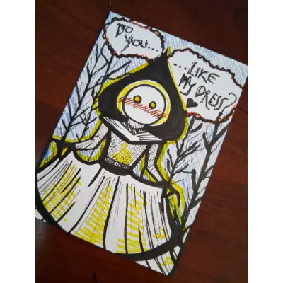 Flatwoods Monster Cryptid #3 aceo art card thumbnail 3
