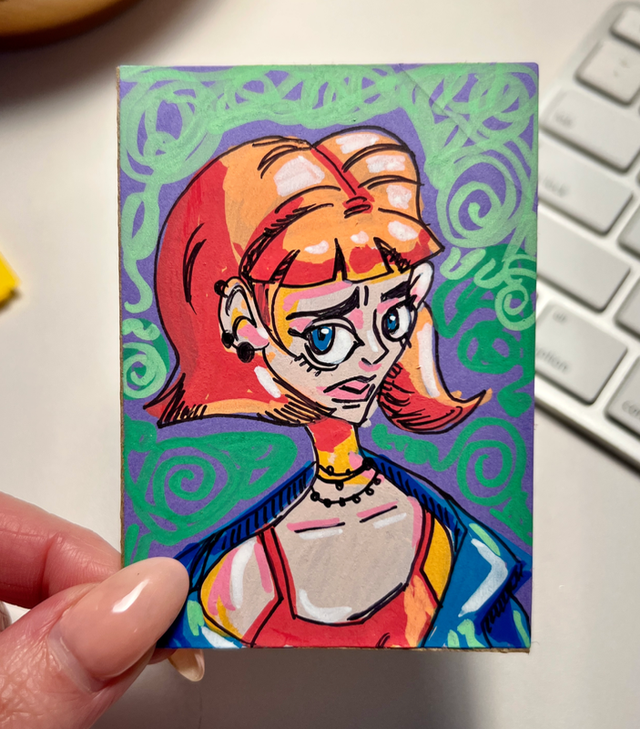 Redheads Do it Better: Robbie aceo art card