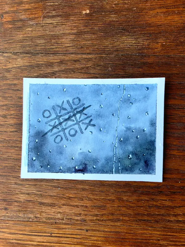 Tic Tac Toe aceo art card