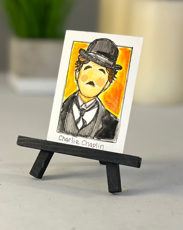 Charlie Chaplin aceo art card