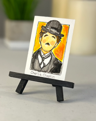 Charlie Chaplin aceo art card thumbnail 1