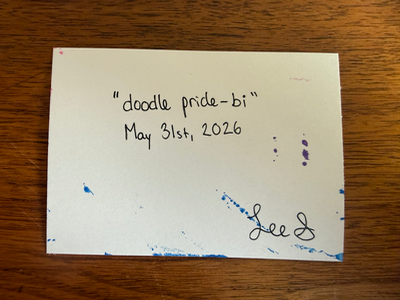Doodle Pride: Bisexual aceo art card thumbnail 2