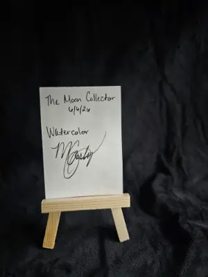The Moon Collector aceo art card thumbnail 3