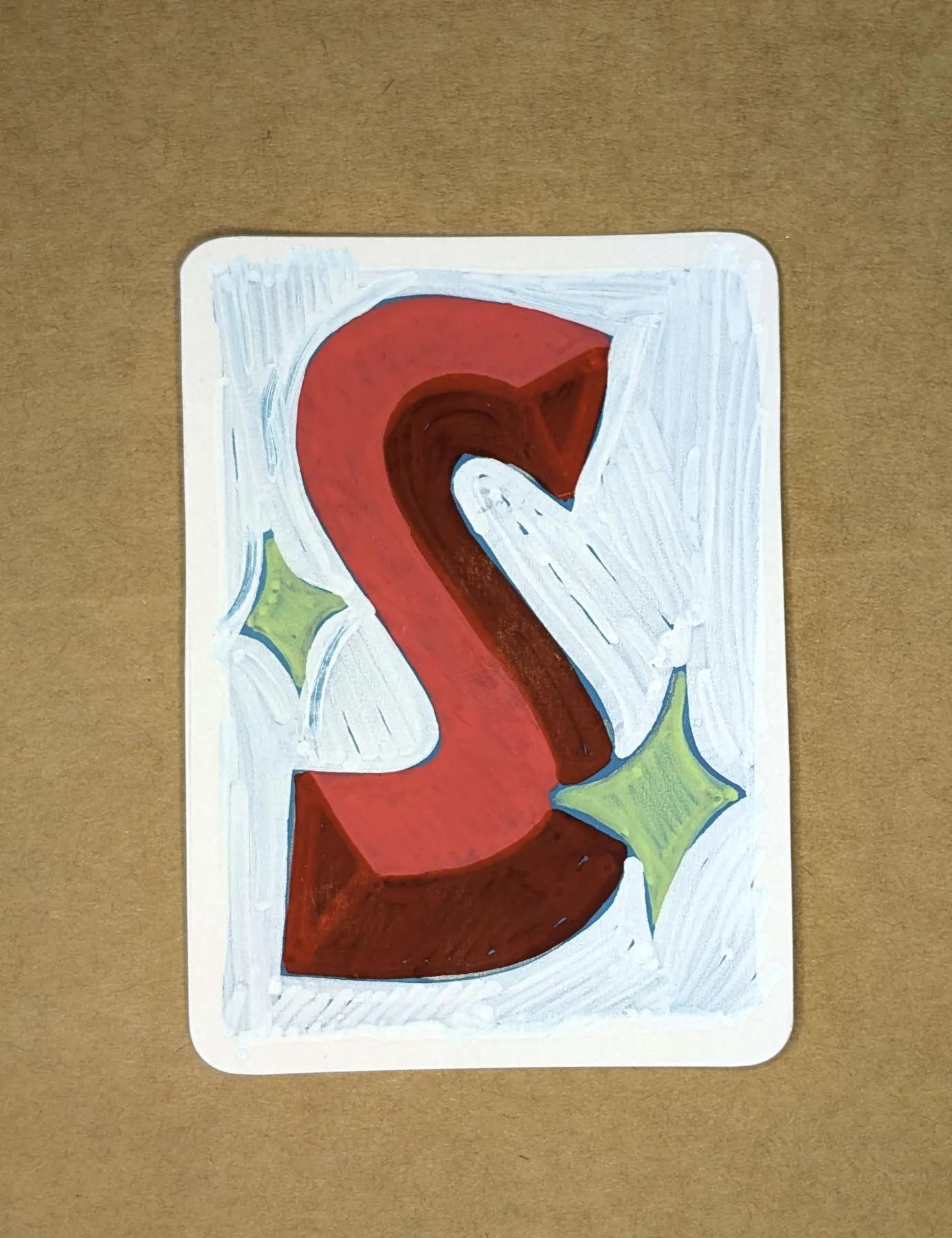 Sparkle S #4 aceo art card