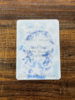 Smiley aceo art card thumbnail 2