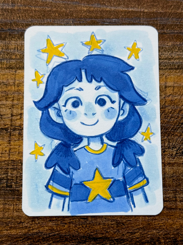 Smiley aceo art card