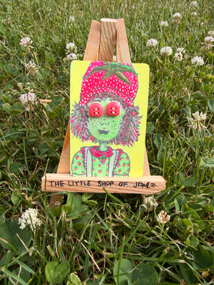 Strawberry Girl aceo art card thumbnail 2