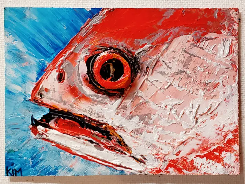 FISH 16 aceo art card