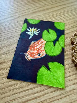 Curious Koi bundle aceo art card thumbnail 2