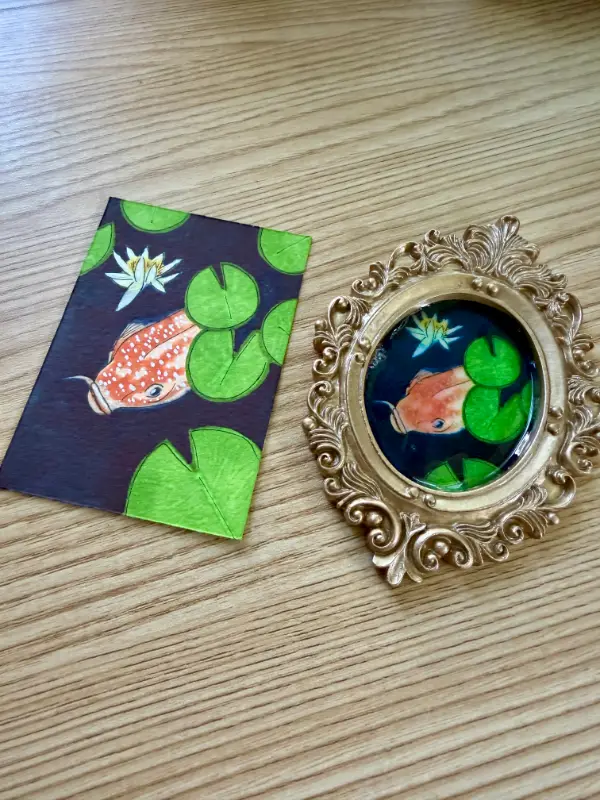 Curious Koi bundle aceo art card
