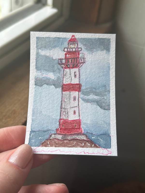 Lighthouse aceo art card