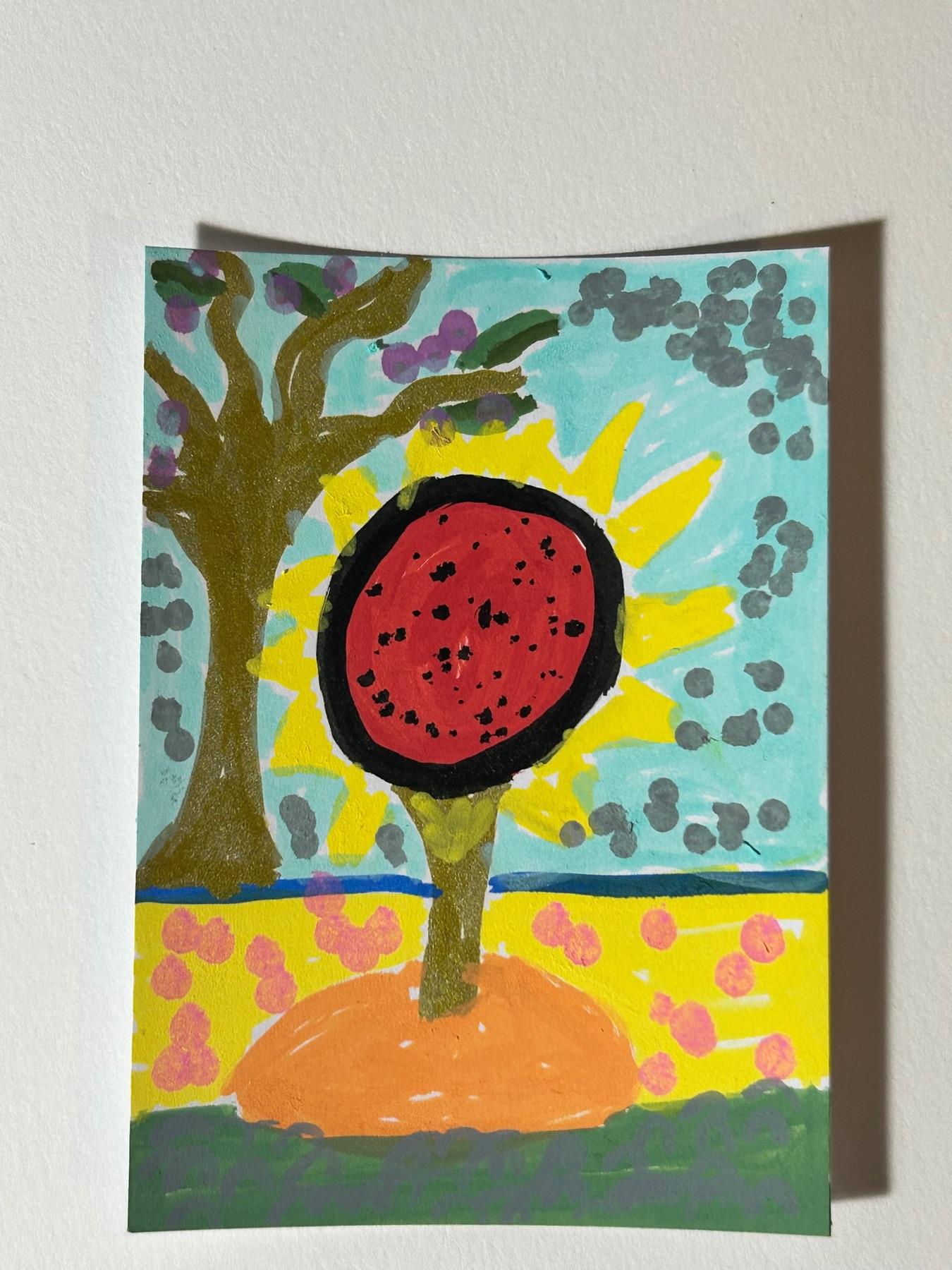 Sunflower Daze aceo art card