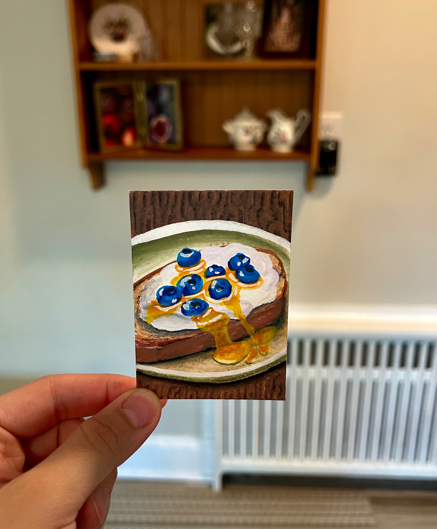 Blueberry Honey Toast aceo art card